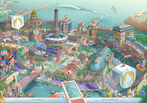 中国电视-《艺术里的奥林匹克》之《2024年巴黎奥运会海报》