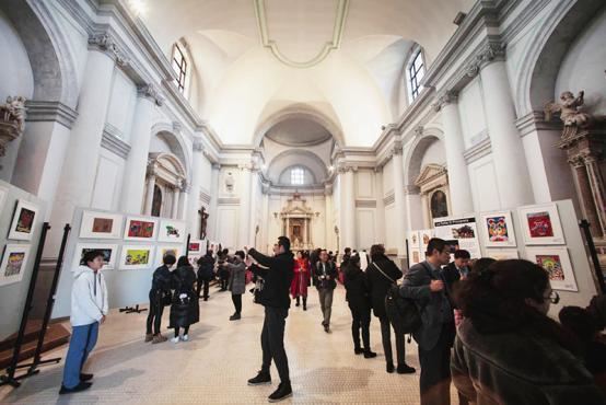 红黄蓝主办“流动的画展”，首次走进意大利法理宫