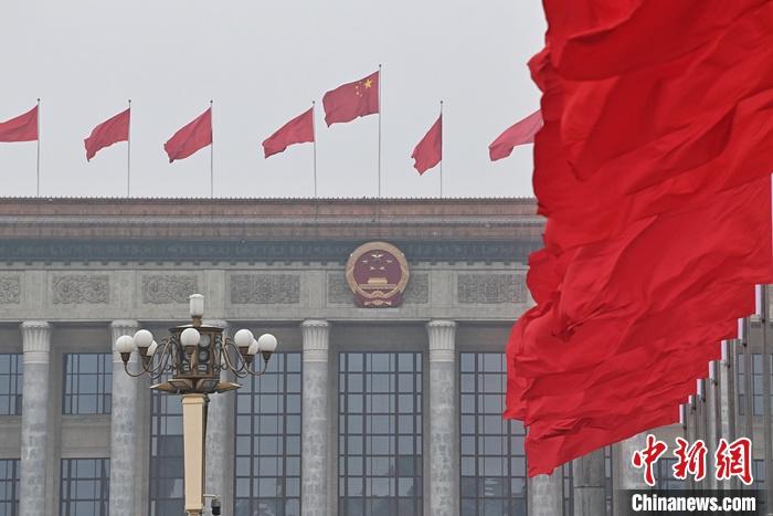 3月5日，十四届全国人大二次会议在北京人民大会堂开幕。 <a target='_blank' href='/'>中新社</a>记者 杨华峰 摄