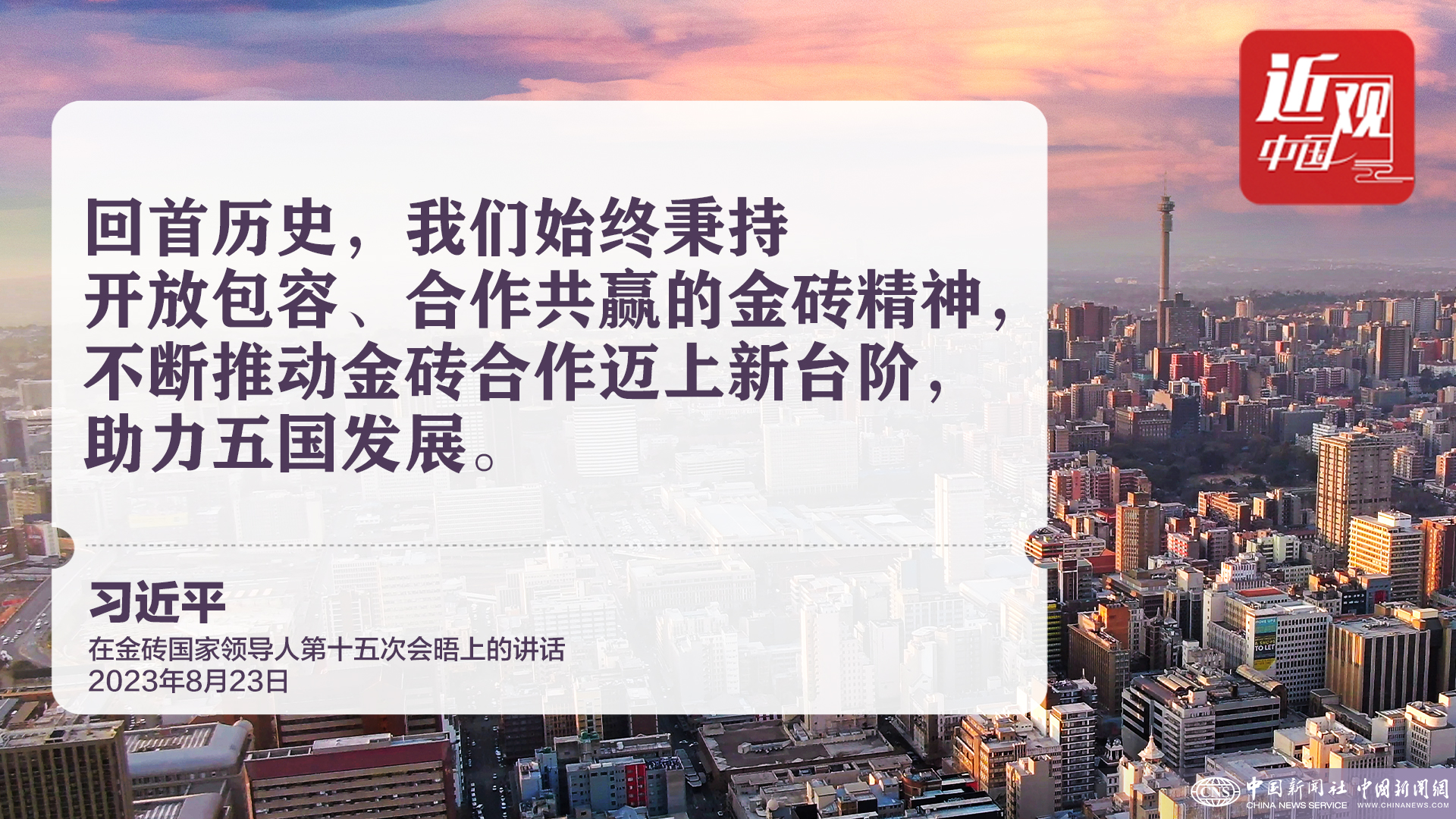 习近平：金砖国家是守望相助的大家庭、合作共赢的好伙伴